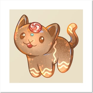 Kitty Gingerbread Cookie Posters and Art